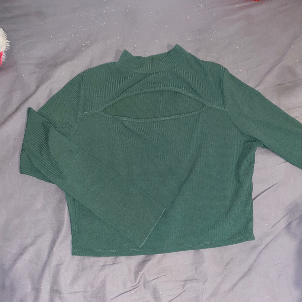Thrifted Green long sleeve top